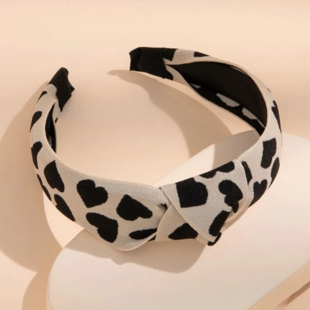 Heart print headband